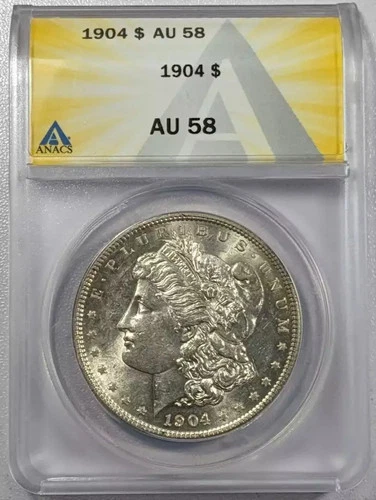 1904 P Morgan Silver Dollar ANACS AU-58