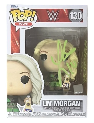 JSA Autographed  WWE Funko Pop Liv Morgan #130 Hand Signed Pro Wrestling