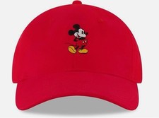 Disney Mickey Mouse Red Adjustable Strapback Baseball Cap Hat Adult One Size