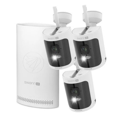 Longer charge 4K Wireless Security Kit with 3 x Wire-Free Cameras & NVR Tower