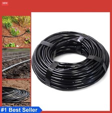 Drip Irrigation Tubing 100 Feet 1/4 Inch 6 Spacing Emitter Line .52 GPH Black