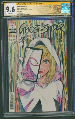 Ghost-Spider #2 1:25 Peach Momoko Variant CGC 9.6 Signed & Custom Label
