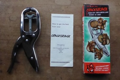 Crackerjack Englischer Nussknacker / Ice Crusher Ratchet Action 3 in 1 Chrom in Box