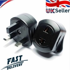 2 Pin to 3 Pin UK Battery Charger Adaptor Plug for Shaver & Oral-B Toothbrush