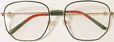 GUCCI Designer Eyelass Frames GG03960 Geometric Full Rim Black Gold Wire
