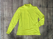 Women’s Peter Millar Wicking Neon Long Sleep Pullover Top Golf Sz Medium