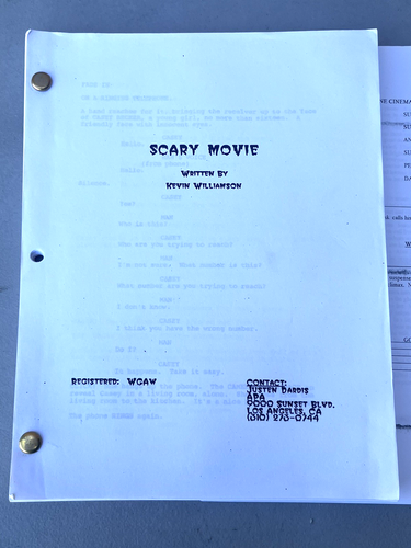Scream Scary Movie Kevin Williamson Original Movie Script & Network Notes Craven - Picture 2 of 7