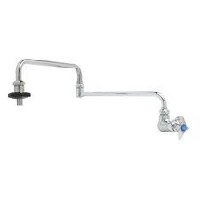 T S Brass B-0594 Splash-Mounted Double-Jointed Single Valve Pot Filler Faucet