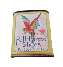 Poll-Parrot Tin Litho Advertising Whistle and Tin Bank