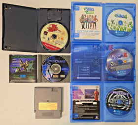 LOT of PS4 PS2 NES PC Jak & Daxter, Dragon Warrior, Starcraft, Sims4, Watch Dogs