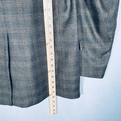 Tommy Hilfiger Blazer Mens 42L Green Wool Windowpane Sport Coat Union Jacket - Picture 13 of 14