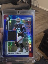 2025 Panini Donruss Optic - Rookie Phenoms Shedeur Sanders Blue Hyper Prizm RC