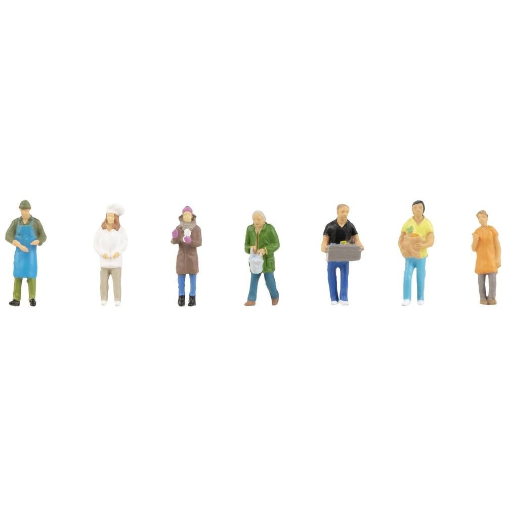 Marché hebdomadaire II Faller H0 figurines peintes pour animer les scènes de vie de votre réseau