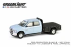 1/64 DUALLY DRIVERS 2018 RAM 3500 DUALLY FLATBED - ROBIN'S EGG BLUE 46160-C