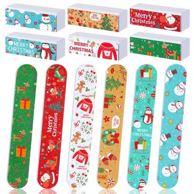Demissle 18 Pcs Christmas Nail File and Buffer Set Gift Multicolor 