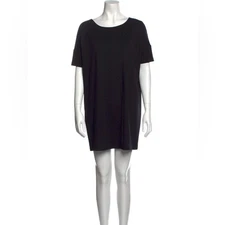 Hatch Size 0 XS Black Pullover Short Sleeve Stretch Shift Mini Dress USA Made