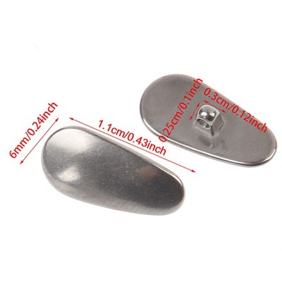 1pair Nasenpads Titan Teardrop Screw-In für Eyeglass Anti Slip Retainer
