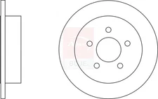 2x Brake Discs Pair Solid Rear 285mm SDK6571 Apec Blue Set 52128411AB Quality