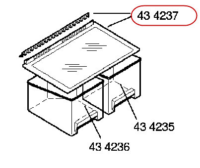 Dessus de bac à légumes pour réfrigérateur Bosch 00353027 plaque étagère amovible - 2