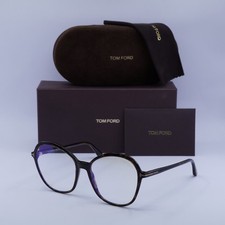 Tom Ford FT5577-B 052 Dark Havana/Clear Blue Light Block 55mm Eyeglasses New ...