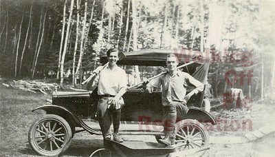 Two Men and Their Flivver 4x6 reprint 1920s Gay Estate Collection