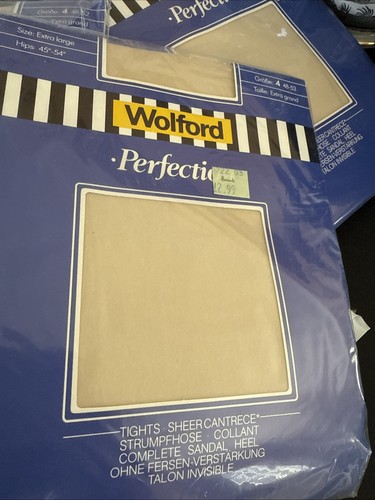 WOLFORD PERFECTION Make Up Color SHEER TIGHTS XL 3 Pair In Packages Harrods - Picture 5 of 9