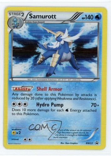 Samurott Pokémon Black & White Black Star Promo #BW22