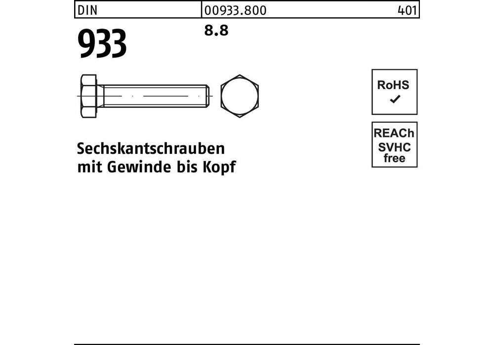 Reyher Sechskantschraube DIN 933 VG M 39 x 150 8.8