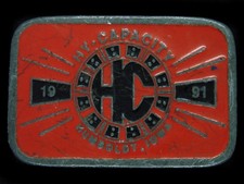 TE05134 VINTAGE 1970s  HY-CAPACITY HUMBOLDT IOWA  TRACTOR BELT BUCKLE