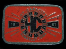 TE05134 VINTAGE 1970s **HY-CAPACITY HUMBOLDT IOWA** TRACTOR BELT BUCKLE