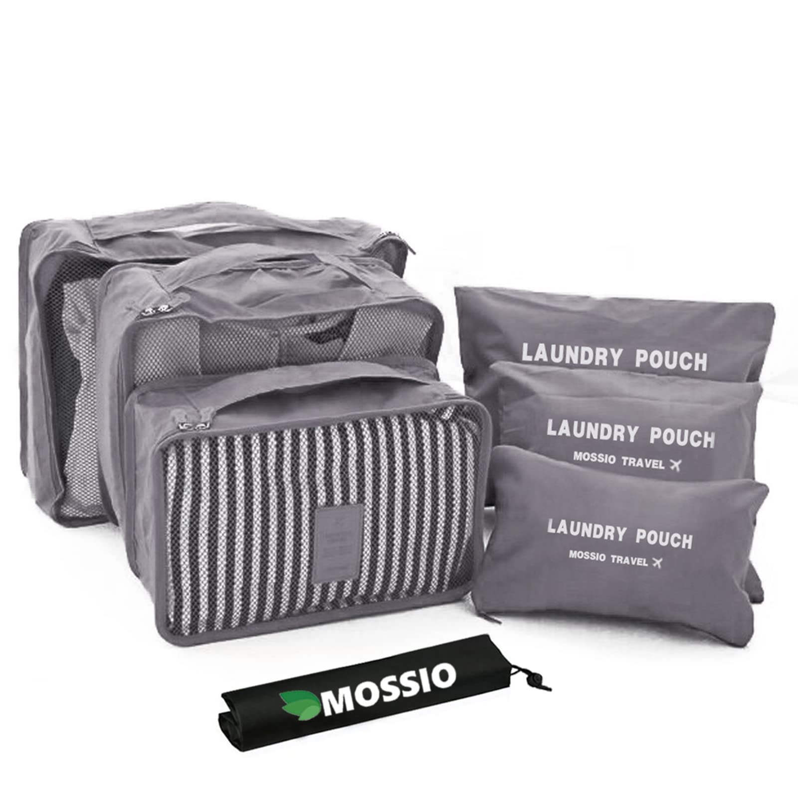 Organizer,7 Piece Suitcase Portable Storage Packing Case Gre
