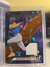 2024 Panini Donruss - Jersey Kings Jackson Chourio #JK-JC Blue Ice (MEM, RC)