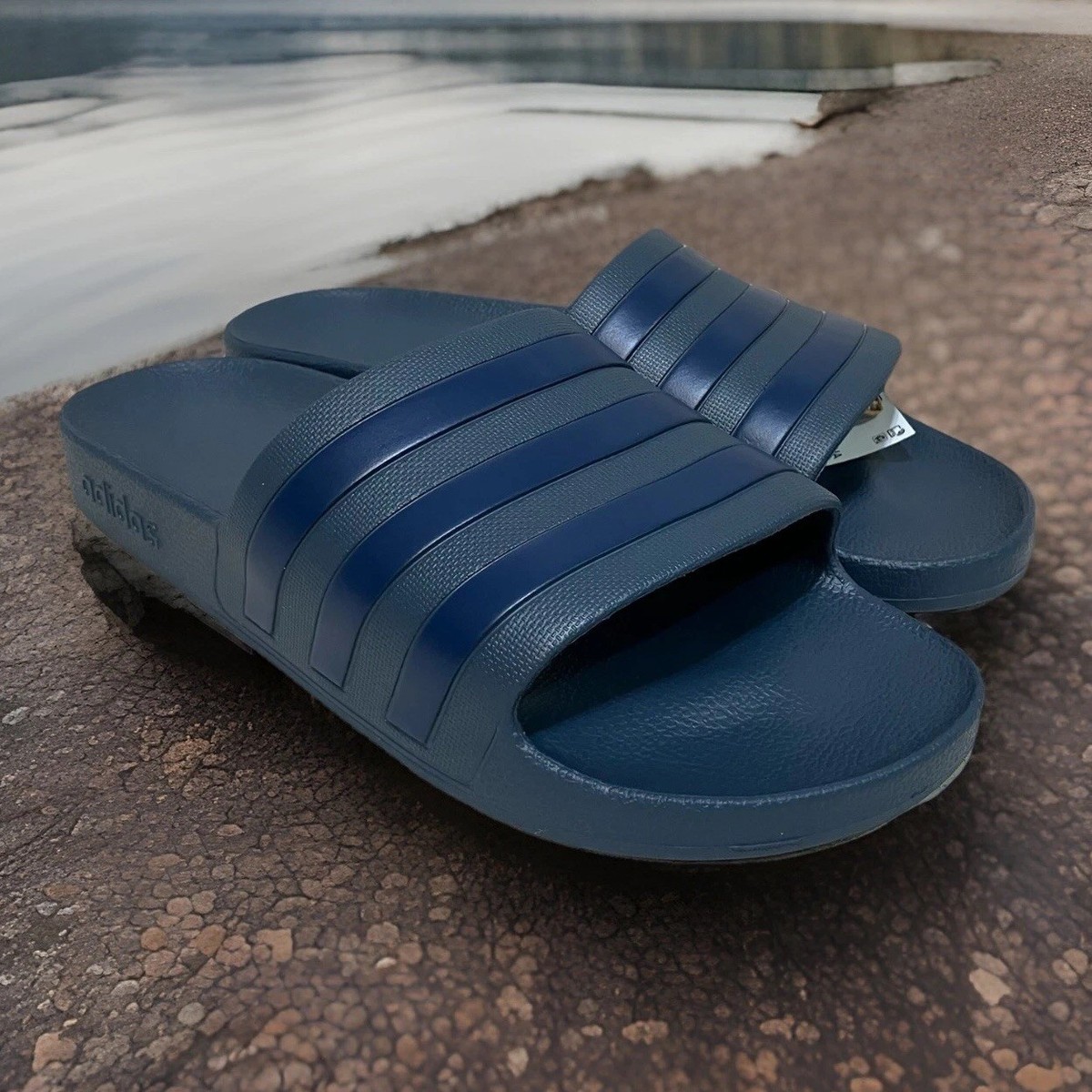 New adidas men Adilette Aqua Slides IF0895 Blue Mens 13 