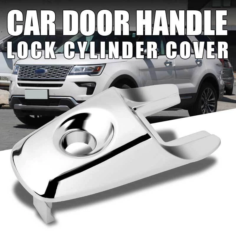 Tapa de cilindro de bloqueo de manija de puerta exterior cromada delantera izquierda para Ford Flex Lincoln MKX Foto 2 de 4