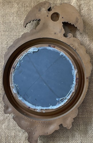 1945 WAll Mirror American Eagle Convex Round Porthole HOMCO Made in USA VTG 2340 - Picture 3 of 4