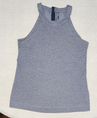 Anthropologie Postmark Textured Tank Womens SZ L Casual Boho Blue
