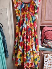 Grace Elements Off Shoulder Ditsy Floral Maxi Dress Ruffle, Wide Skirt, Luxe | M