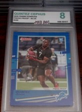 QUINTEZ CEPHUS Rookie----2020 Panini DONRUSS---Blue PROOF****MINT 8*****LIONS