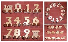 Trenino in legno locomotiva vagone treno dei numeri da 0 a 9 impara a contare