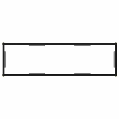 Console Side End Table Tempered Glass Tabletop Shelf Storage Black Accent Tables - Picture 5 of 8