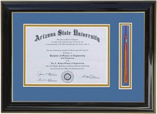 DIPLOMA FRAME WITH TASSEL HOLDER 8x6,8x10,8.5x11,9x12,10x13,11x14 RC BLACK-BLUE