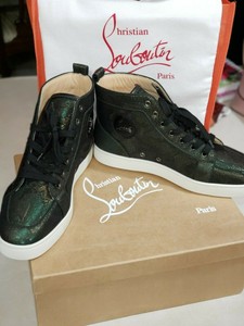 louboutin green sneakers