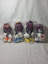 Vintage 80s Plush California Raisins Hardees Figures 80s Toys 1988 Complete Set