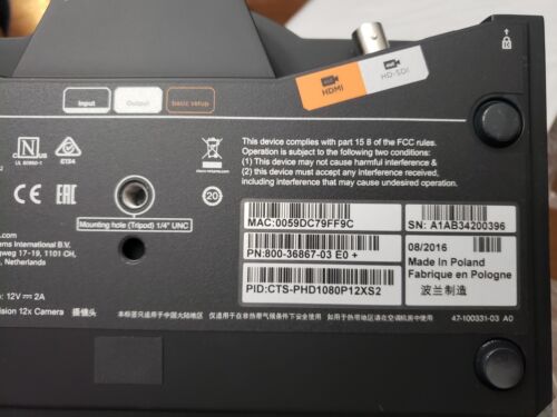 Cisco CTS-PrecisionHD TTC8-02 Camera NEW OPEN BOX - Picture 6 of 6