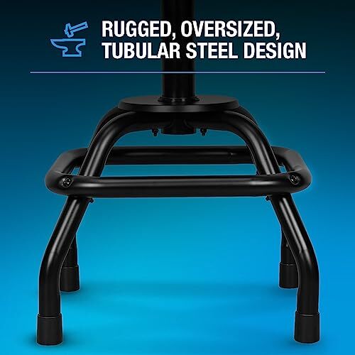 Type S Shop Stool Garage Bar Stool, PU Leather Round Rolling Stool