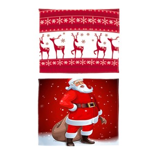 Babbo Natale E Renne Immagini.Coperta Di Flanella Reversibile Di Natale Babbo Natale E Renne Per Divano Ebay
