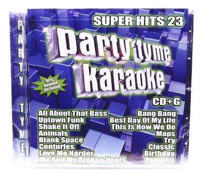 Party Tyme Karaoke Super Hits 23 CD+G Sing-Along Music CD + Lyric Booklet