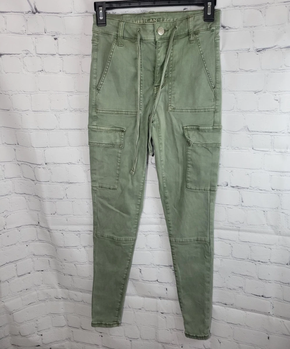 Olive green cargo sales pants american eagle