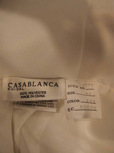 Couture Satin Casablanca Illusion Ausschnitt Brautkleid Hochzeitskleid 12 - Bild 11 von 11