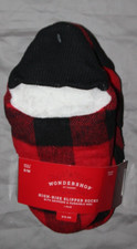 Wondershop Adult Buffalo Check Plaid Faux Shearling Lined Pull-on Slipper S/M